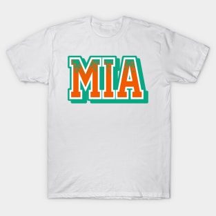 Miami Football Retro Sports Letters T-Shirt